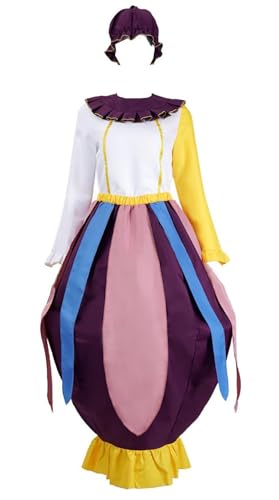 Bauxhie Damen Mrs Potts Kostüm Mrs Potts Teekanne Cosplay Outfits mit Hut Full Set für Halloween (Gelb, XS) von Bauxhie