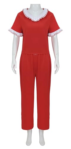Bauxhie Damen Sally O'Malley Kostüm Im 50 Outfit Saturday Night Kick Lady Cosplay Halloween Anzug (Rot, S) von Bauxhie