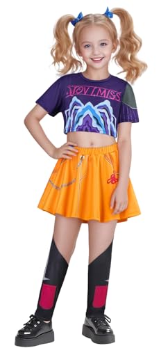 Bauxhie Demon Hunters Kostüm Rumi Cosplay Jacke Shorts Anzug Zoey Outfits Mira Bühnenuniform Anzug für Halloween (Blau, S) von Bauxhie
