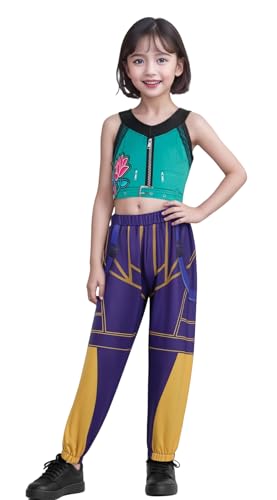 Bauxhie Demon Hunters Kostüm Rumi Cosplay Jacke Shorts Anzug Zoey Outfits Mira Bühnenuniform Anzug für Halloween (Grün, XXL) von Bauxhie