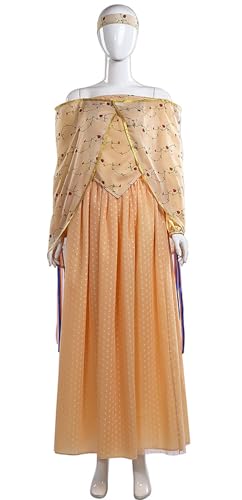 Bauxhie Erwachsene Padme Kostüm Damen Königin Padme Cosplay Kleid Robe für Halloween (Gelb, 3XL) von Bauxhie