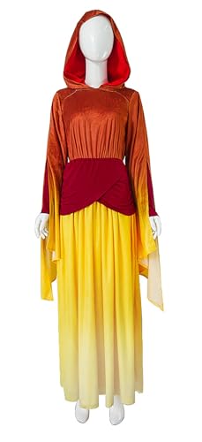 Bauxhie Erwachsene Padme Kostüm Damen Königin Padme Cosplay Kleid Robe für Halloween (Orange, M) von Bauxhie
