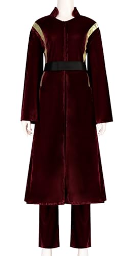 Bauxhie Erwachsene Padme Kostüm Damen Königin Padme Cosplay Kleid Robe für Halloween (Rot, 3XL) von Bauxhie