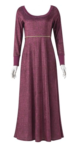Bauxhie Erwachsene Ugly Step Sister Kostüm Damen Ugly Step Sister Kleid mit Perücke Halloween Cosplay Outfits (Lila, XS) von Bauxhie