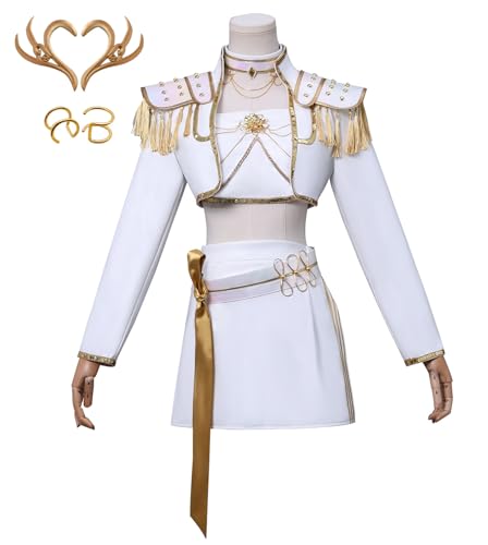 Bauxhie Frauen Demon Hunters Kostüm Mira/Zoey/Rumi Cosplay Full Set Bühne Performance Uniform für Halloween (Mira, L) von Bauxhie