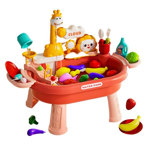Bavokon Kinder Wasserspiel-Tisch,Sand-Wasser-Tisch Für Kinder | Spielküche Rollenspiel Für Camping Garten Spielplatz Sommer Indoor von Bavokon