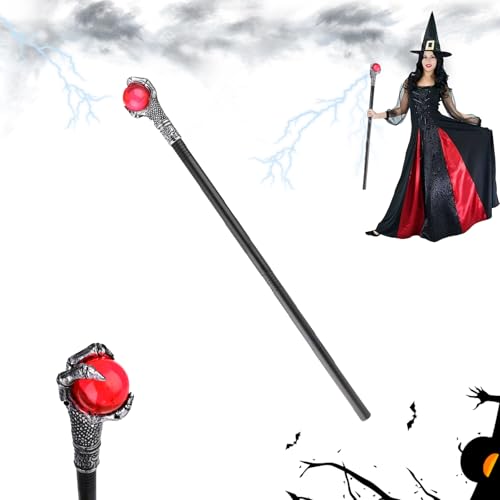 Bavooty Halloween-Cosplay-Zepter, Kunststoff-Gehstock, 78 cm, böser Zauberstab, Zepter, Rohr, Cosplay-Kostüm, Zubehör für Halloween, Cosplay, Kostüm, Karneval, Mottoparty Bavooty Halloween-Cosplay-Zepter, Kunststoff-Gehstock, 78 cm, böser Zauberstab, Zepter, Rohr, Cosplay-Kostüm, Zubehör für Halloween, Cosplay, Kostüm, Karneval, Mottoparty von Bavooty