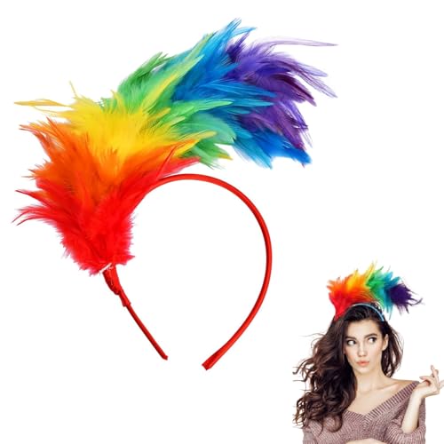 Bunt Feder Haarschmuck Halloween,Regenbogen Feder Haarreif,Papagei Haarband Halloween,Regenbogen Feder Kopfschmuck, Haarreif Bunt Halloween für Halloween Fasching Karneval Cosplay Hochzeit Party Bunt Feder Haarschmuck Halloween,Regenbogen Feder Haarreif,Papagei Haarband Halloween,Regenbogen Feder Kopfschmuck, Haarreif Bunt Halloween für Halloween Fasching Karneval Cosplay Hochzeit Party von Bavooty