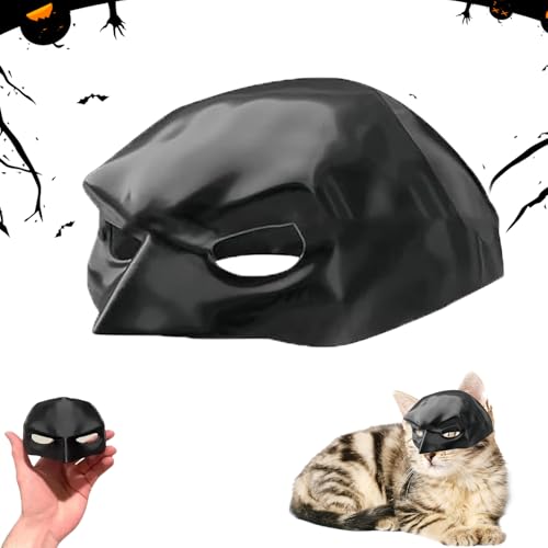 Lustige Batman-Katzenmaske für Halloween, 13 cm, Fledermaus-Maske für Halloween, Fledermaus, Kätzchen, Cosplay, niedliches Haustier-Verkleidungszubehör für Haustiere, geeignet für Haustiere mit einem Lustige Batman-Katzenmaske für Halloween, 13 cm, Fledermaus-Maske für Halloween, Fledermaus, Kätzchen, Cosplay, niedliches Haustier-Verkleidungszubehör für Haustiere, geeignet für Haustiere mit einem von Bavooty