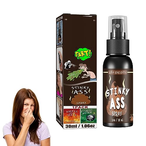 Bavooty Stinkender Furz-Spray, Stinky Liquid Fart, Prank Spray, Potent Ass, Schrecklicher Geruch, , Stinkvergnügten Gag-Geschenke, Geeignet für Festivals um Familie&Freunde zu Necken, (TN-3NGI-GMO4) von Bavooty