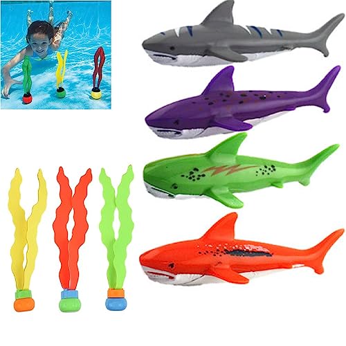 Tauchspielzeug für Kinder,Unterwasser Tauchbecken Spielzeugset,Tauchen Spielzeug,Unterwasser-Pooltraining,Unterwasser Pool Spielzeug Set,4 pcs Torpedos 3pcs Fisch Algen,für Unterwasser-Pooltraining Tauchspielzeug für Kinder,Unterwasser Tauchbecken Spielzeugset,Tauchen Spielzeug,Unterwasser-Pooltraining,Unterwasser Pool Spielzeug Set,4 pcs Torpedos 3pcs Fisch Algen,für Unterwasser-Pooltraining von Bavooty
