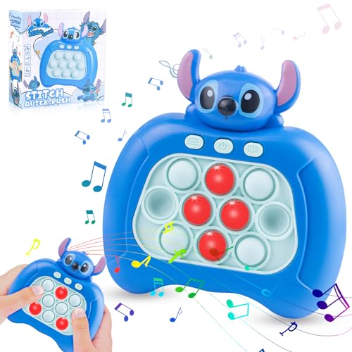 Pop It Elektronisches Spiel, Quick Push Bubble Game, Sensory Pop Fidget It Spielzeug mit Aufklebern, Dekompressions Spielzeug Machine Geschenk für Erwachsene und Kinder von BawGink