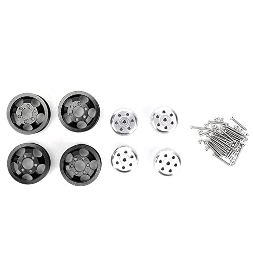 4PCS RC Fernbedienungssteuerauto -Radnabe mit kurzen Adapterteilen Hochleistung langlebige Aluminium -Legierungszubehör für WPL 1/16 B14 B24 B36 Q60 Q61 Q62 (Schwarz) von Baxnore