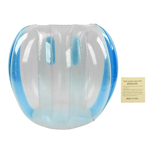 Aufblasbare Beule Ball Human Kollision Ball PVC Körperblase Bounce Ball für Outdoor -Aktivitäten Familienversammlungen Picknicks 90x80 cm (Blau transparent) von Baxnore