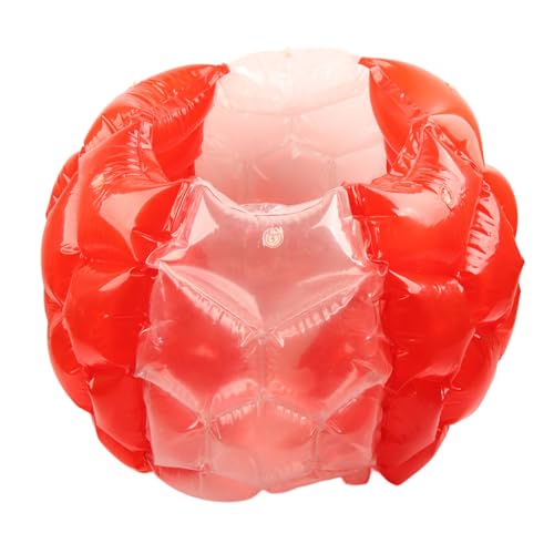 Aufblasbare Beule Ball Human Kollision Ball PVC Körperblase Bounce Ball für Outdoor -Aktivitäten Familienversammlungen Picknicks 90x80 cm (Rot transparent) von Baxnore