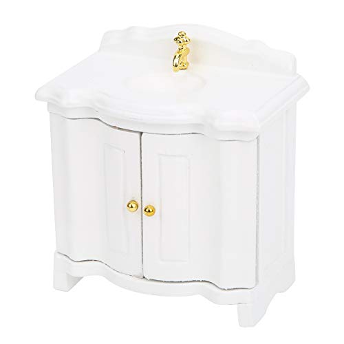 Baxnore 1:12 Scale Dollhouse Wash Becken Miniatur Waschbecken realistische Puppenhausmöbel Accessoire für DIY Doll Home Decor Fine Craftsmanship Langable Harzmodell Baxnore 1:12 Scale Dollhouse Wash Becken Miniatur Waschbecken realistische Puppenhausmöbel Accessoire für DIY Doll Home Decor Fine Craftsmanship Langable Harzmodell von Baxnore