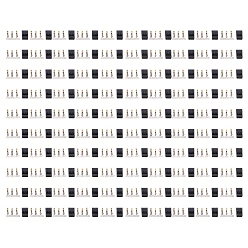 Baxnore 100 PCS JR -Stecker 11.010 männliches Anschlusskit, goldplattierte 3 -Pin -Jr -Stecker für RC -Modellelektronik, ABS -Messing -Elektro -Teile, Technikerversorgung von Baxnore