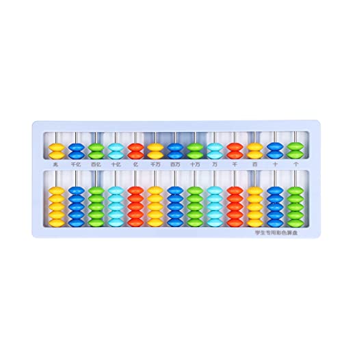 Baxnore 13-Reis-Soroban Abacus, 7-Stempel-Mathematikberechnungsinstrument, Bildungszähler, Plastikabakus für mentale arithmetische Klassenzimmer-Homeschool-Lernen (Athener Blau) von Baxnore