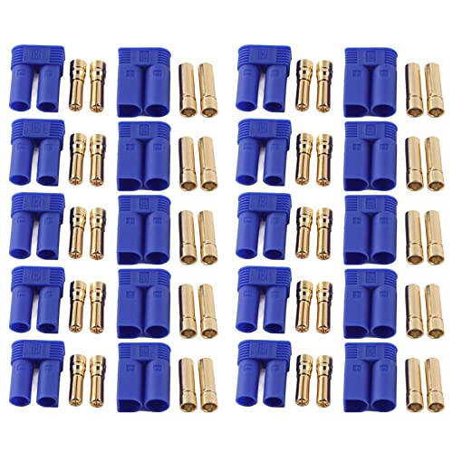 Baxnore 20 PCS -Anschlusskit, CNC -verarbeitete RC -Stecker 5 mm Stecker Socket, PA Kupfermaterial für Ladezubehör von Baxnore