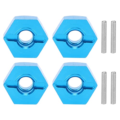 Baxnore 5 mm Rad Sechskantmontagnuss Nuss mit Stecknadeln langlebiger Aluminiumlegierung RC -Accessoire für Wltoys 1/14 144001 RC Car 4 Hubs Nuss 4 Stifte Blau enthalten von Baxnore
