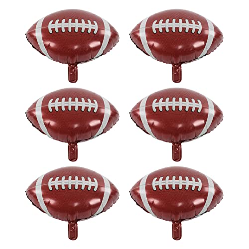 Baxnore 6 Pack Soccer Party Ballons, Fußball -Folienballons, wiederverwendbare Helium Mylar -Ballons, Sportthema -Partyzubehör für Weltcup -Geburtstagsspieltag von Baxnore
