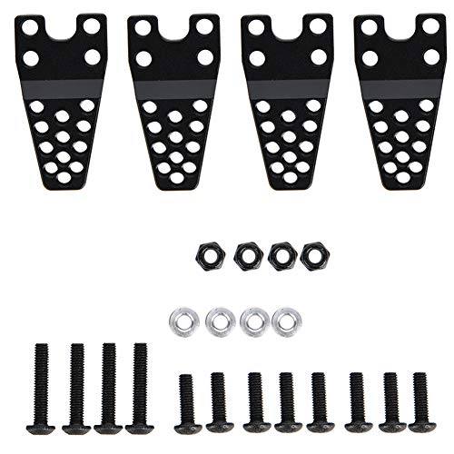 Baxnore Aluminium Lower Montage Hubkit Set für axiale SCX10 RC -Autokartonmontage Titanium schwarz 34mm 4pcs (Schwarz) von Baxnore