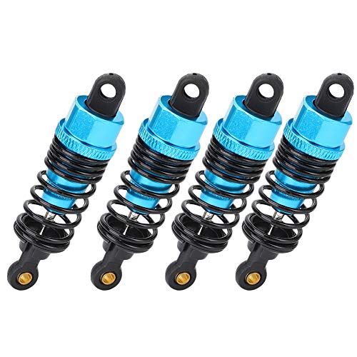 Baxnore Aluminium-Stoßdämpfersatz, Hochleistungs-, langlebige Upgrade-Ersatzteile für HSP Redcat Exceed HPI 1/10 RC-Autos, 4-teilig, Blau, Lila, Gold, Silber (Blau) von Baxnore