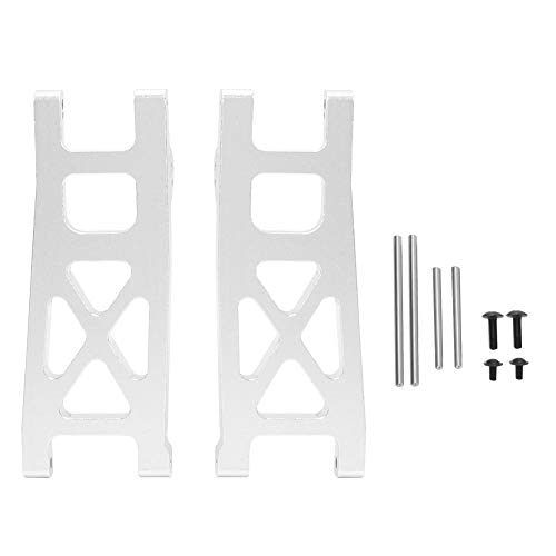 Baxnore Aluminiumlegierung RC Heck unter niedrigerem Schwung Arm Accessoire Haltbares Upgrade Teil für ECX 2WD 1/10 RC Hobby Car Modell ersetzt Originalteile Blau Silber (Silber ECX1019s) von Baxnore