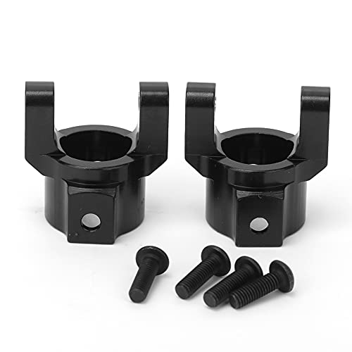Baxnore Lenkrollenhalterung aus Aluminiumlegierung, Links und rechts, RC-Autoteile, langlebig, leicht, Ersatz für RGT 1/10 EX86100 RC-Automodell, Silber/Schwarz, (Schwarz R86022BL) von Baxnore