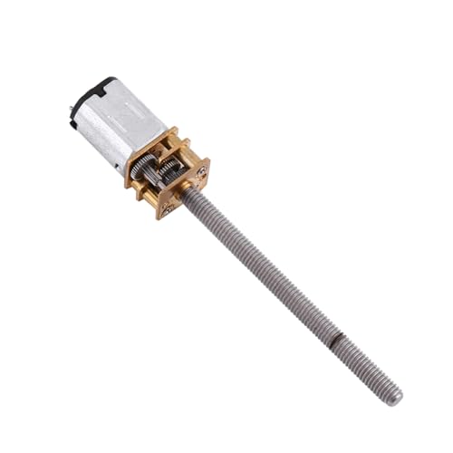 Baxnore N20 400 U/min Mikrogetriebemotor, M4 x 55 mm Gewindewelle mit Vollmetallgetriebe, 0,5 kg/cm Drehmoment für elektronische Schlösser, RC-Modell von Baxnore