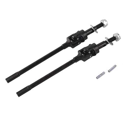 Baxnore RC Universal Welle vordere CVD -Antriebswelle Hochleistungsstahl Black 107mm 2pcs Anpassung für axial SCX10 II 90046 90047 RC -Automodell von Baxnore