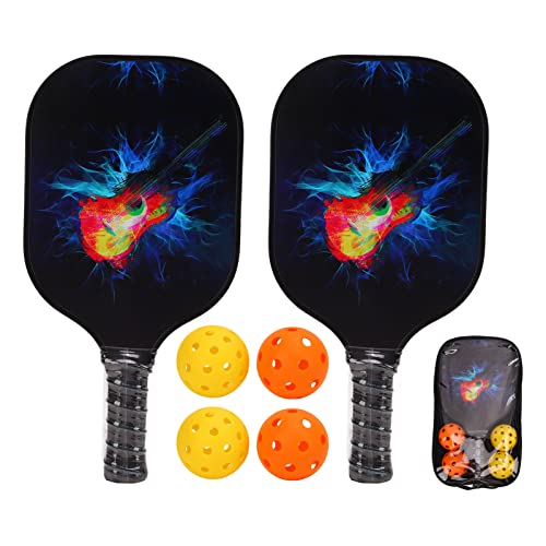 Professionelle Pickleball -Paddel Set 2 Premium -Glasfaserschläger 4 High Bounce Bälle 1 Tragetasche für Indoor -Sporttraining Familienspiele im Freien Professionelle Pickleball -Paddel Set 2 Premium -Glasfaserschläger 4 High Bounce Bälle 1 Tragetasche für Indoor -Sporttraining Familienspiele im Freien von Baxnore