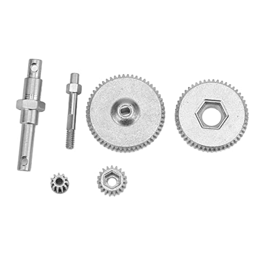 RC -Getriebegetriebe Zahnrad und Schaft aus Edelstahl für Axial SCX24 AXI90081 AXI00001 AXI00002 1/24 RC -Auto von Baxnore