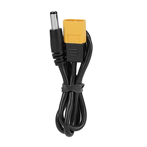 XT60-auf-DC5525-Stromkabel, 52,5 cm, 14 AWG-Silikonkabel mit vergoldeten Anschlüssen für RC-Ladesysteme XT60-auf-DC5525-Stromkabel, 52,5 cm, 14 AWG-Silikonkabel mit vergoldeten Anschlüssen für RC-Ladesysteme von Baxnore