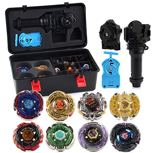 Gyro Burst Kreisel，8 Stück Gyro Burst Starter Kampfkreisel Set, 4D Fusion Kreisel Kinder Spielzeug Mit Sender und Griff D von Baybledas