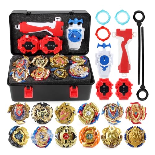 Gyro Burst Turbo Set, Gyro Burst Kreisel Set,4D Spielzeug Geschenk + Launcher Mit Box Set-b1 von Baybledas