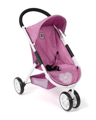 Bayer Chic 2000® Puppenbuggy Speedy – Jeans pink – geeignet für Puppen bis 46 cm – Schieberhöhe 58 cm von Bayer Chic 2000