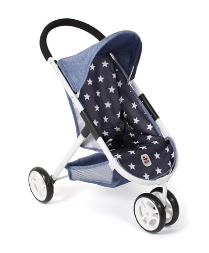 Bayer Chic 2000® Puppenbuggy Speedy – Sternchen Navy – geeignet für Puppen bis 46 cm – Schieberhöhe 58 cm von Bayer Chic 2000
