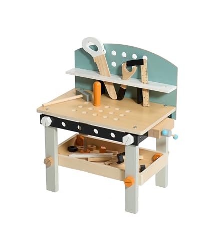 Bayer Chic 2000® Werkbank Kinder Holz mit Zubehör – Fördert Kreativität & Feinmotorik – Geschenk für Kinder ab 3 Jahren – Kinderwerkbank, klein Bayer Chic 2000® Werkbank Kinder Holz mit Zubehör – Fördert Kreativität & Feinmotorik – Geschenk für Kinder ab 3 Jahren – Kinderwerkbank, klein von Bayer Chic 2000