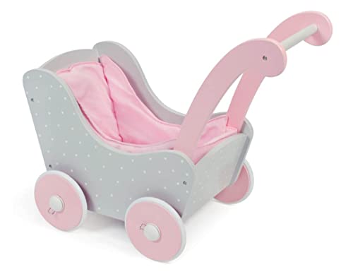 Bayer Chic 2000-425-91 - Holzpuppenwagen für Baby-Puppen bis 54 cm, Puppenwagen aus Holz, Puntos Grey Bayer Chic 2000-425-91 - Holzpuppenwagen für Baby-Puppen bis 54 cm, Puppenwagen aus Holz, Puntos Grey von Bayer Chic 2000