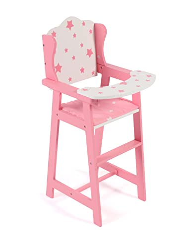 Bayer Chic 2000 - 501-88 - Puppenhochstuhl für Puppen bis 46 cm, Puppenmöbel, Puppenzubehör, Stars pink, 30 x 26.5 x 59 cm Bayer Chic 2000 - 501-88 - Puppenhochstuhl für Puppen bis 46 cm, Puppenmöbel, Puppenzubehör, Stars pink, 30 x 26.5 x 59 cm von Bayer Chic 2000