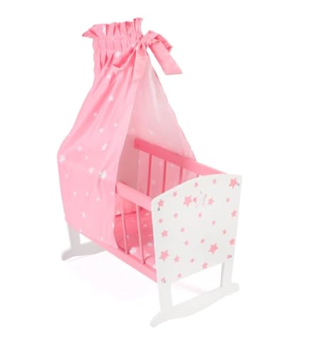 Bayer Chic 2000 - Puppenwiege für Puppen bis 46 cm, Puppenbett, Puppenmöbel, Stars pink, 31 x 50 x 72 cm Bayer Chic 2000 - Puppenwiege für Puppen bis 46 cm, Puppenbett, Puppenmöbel, Stars pink, 31 x 50 x 72 cm von Bayer Chic 2000