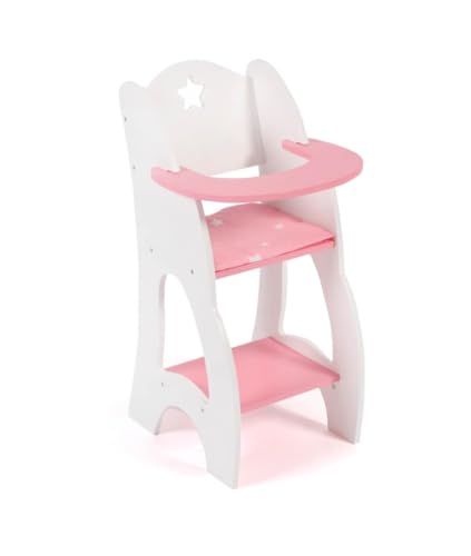 Bayer Chic 2000 - Puppenhochstuhl für Puppen bis 46 cm, Puppenmöbel, Puppenzubehör, Stars pink von Bayer Chic 2000