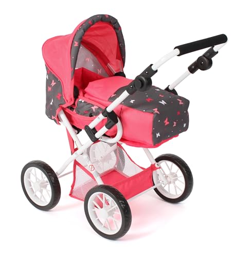 Bayer Chic 2000® 3in1 Kombi Puppenwagen Leni – Butterfly Koralle - faltbar, höhenverstellbarer Griff 43-67 cm, Tragetasche – Puppen bis 46 cm, ab 3 J. Bayer Chic 2000® 3in1 Kombi Puppenwagen Leni – Butterfly Koralle - faltbar, höhenverstellbarer Griff 43-67 cm, Tragetasche – Puppen bis 46 cm, ab 3 J. von Bayer Chic 2000
