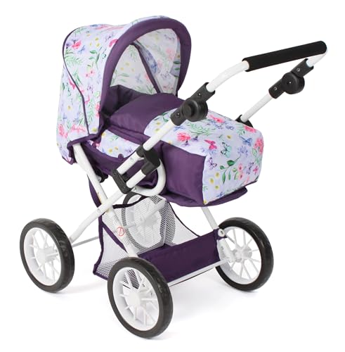 Bayer Chic 2000 - Puppenwagen Leni, 2in1 Kombipuppenwagen mit herausnehmbarer Tragetasche, Kinderwagen für Puppen bis 46 cm Größe, Flowers lila, 64 x 37 x 68 cm Bayer Chic 2000 - Puppenwagen Leni, 2in1 Kombipuppenwagen mit herausnehmbarer Tragetasche, Kinderwagen für Puppen bis 46 cm Größe, Flowers lila, 64 x 37 x 68 cm von Bayer Chic 2000
