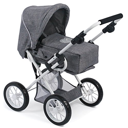 Bayer Chic 2000 - Puppenwagen Leni, 2in1 Kombipuppenwagen mit herausnehmbarer Tragetasche, Jeans grau Bayer Chic 2000 - Puppenwagen Leni, 2in1 Kombipuppenwagen mit herausnehmbarer Tragetasche, Jeans grau von Bayer Chic 2000