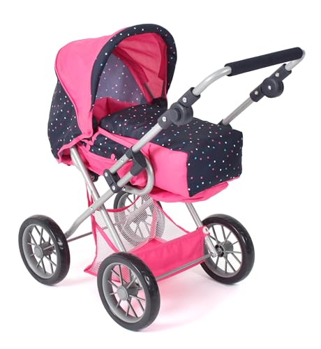 Bayer Chic 2000 - Puppenwagen Leni, 2in1 Kombipuppenwagen mit herausnehmbarer Tragetasche, Kinderwagen für Puppen bis 46 cm Größe, Konfetti pink, 64 x 37 x 68 cm Bayer Chic 2000 - Puppenwagen Leni, 2in1 Kombipuppenwagen mit herausnehmbarer Tragetasche, Kinderwagen für Puppen bis 46 cm Größe, Konfetti pink, 64 x 37 x 68 cm von Bayer Chic 2000