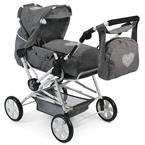 Bayer Chic 2000 562 76 Super Kombi-Puppenwagen Roadstar für große Kinder, Jeans grau Bayer Chic 2000 562 76 Super Kombi-Puppenwagen Roadstar für große Kinder, Jeans grau von Bayer Chic 2000