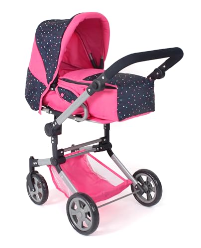 Bayer Chic 2000® 3in1 Kombi Puppenwagen Jara – Konfetti Pink – faltbar, höhenverstellbarer Griff 47-78 cm – Tragetasche – Puppen bis 52 cm, 4-8 J. Bayer Chic 2000® 3in1 Kombi Puppenwagen Jara – Konfetti Pink – faltbar, höhenverstellbarer Griff 47-78 cm – Tragetasche – Puppen bis 52 cm, 4-8 J. von Bayer Chic 2000