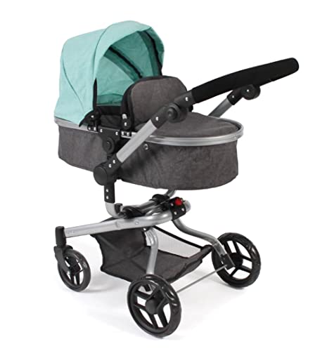 Puppenwagen Yolo, 2in1 Kombipuppenwagen für Kinder von 4 bis 8 Jahren, Melange Anthrazit-Mint Puppenwagen Yolo, 2in1 Kombipuppenwagen für Kinder von 4 bis 8 Jahren, Melange Anthrazit-Mint von Bayer Chic 2000